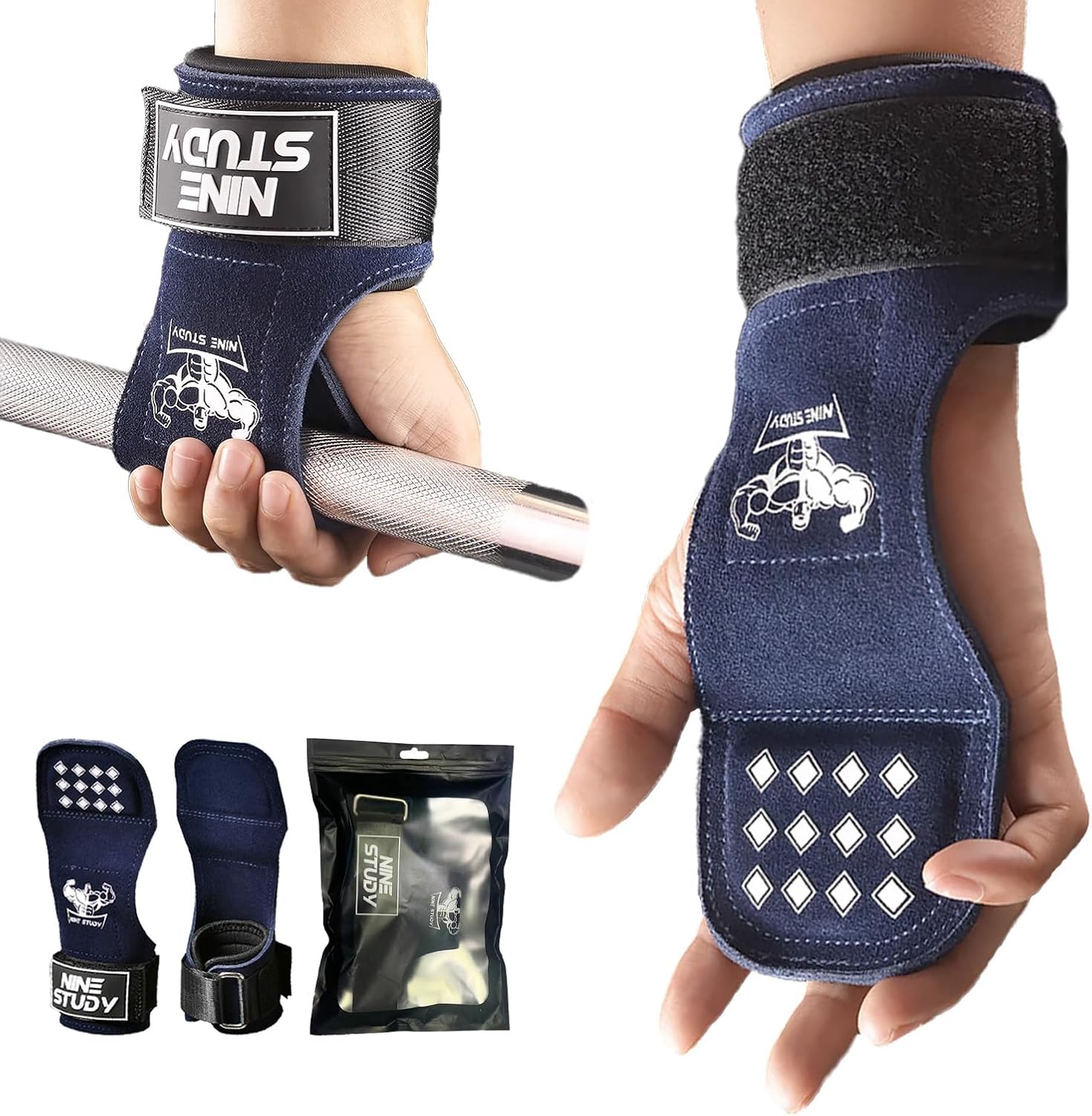 YIOUMLY Straps Palestra Donna & Uomo Cinghie,Multi Grip Straps/Hooks