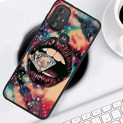 Miniatura 4 de Funda compatible con Moto G Power 2022, diseño gráfico de estrellas con purpurina y arco iris colorido de galaxia para hombres y mujeres, funda de