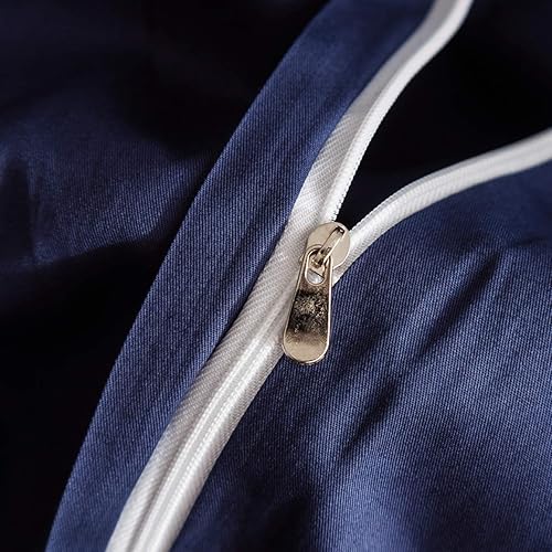 Miniatura 3 de SUSYBAO - Juego de funda de edredón de 3 piezas, 100% algodón natural, color blanco sólido, ropa de cama con cierre de lazos, calidad de hotel,