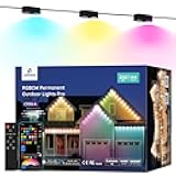 Permanent Outdoor Lights Pro 200ft, 144W RGBCW Eaves Lights with 144 LED Lights, 80lm, Cuttable, 111 Scene Modes, IP67 Waterproof Lighting for Halloween Decoration, Work with Alexa, Black