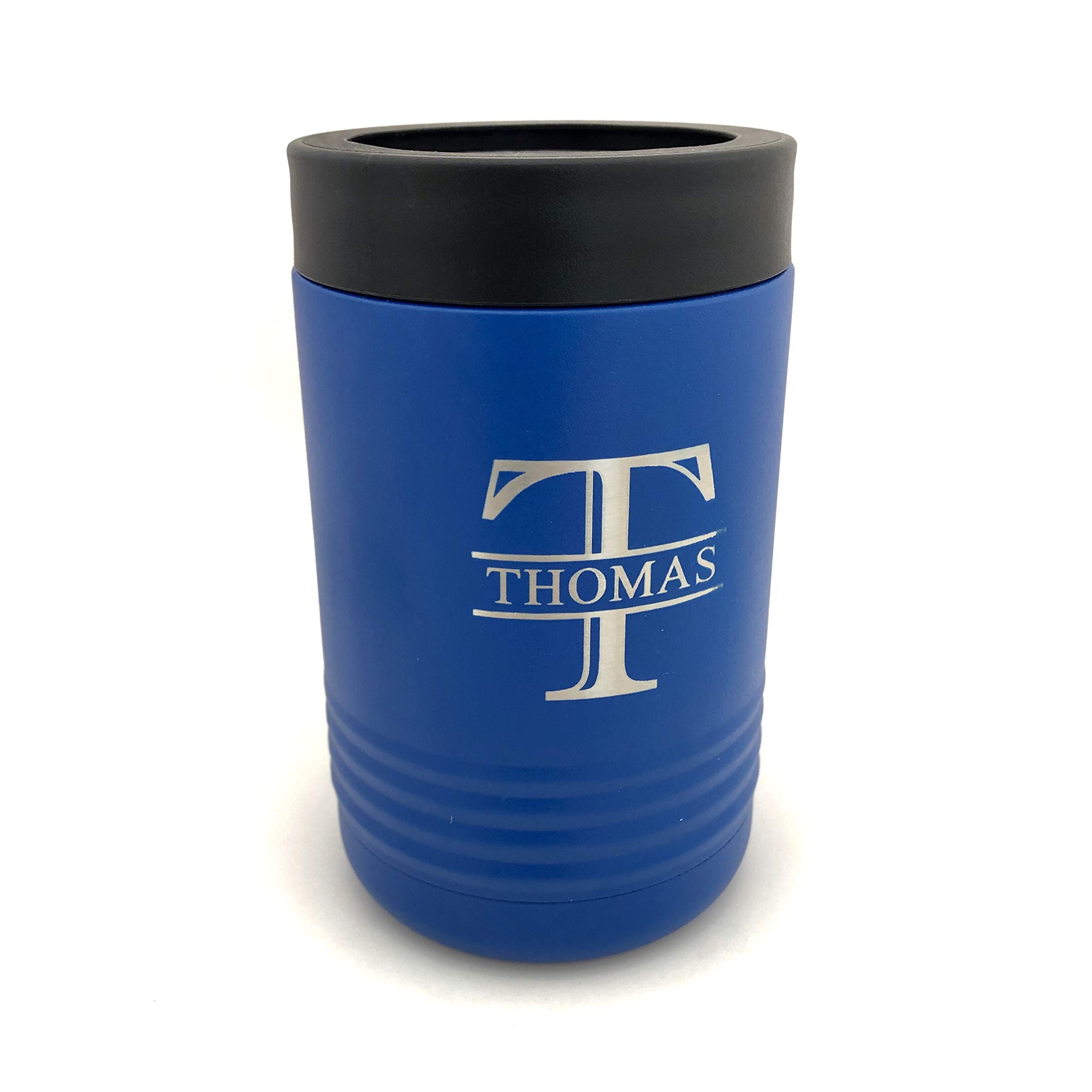Monogram Insulated Beverage Holder Can Cooler (Royal Blue)