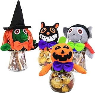 4 Pezzi Barattoli di Caramelle di Halloween,UNISOPH Vampiro Bomboniere Bomboniere Bomboniere Forniture Halloween,ornamento per finestre contenitore trasparente per decorazioni per feste di