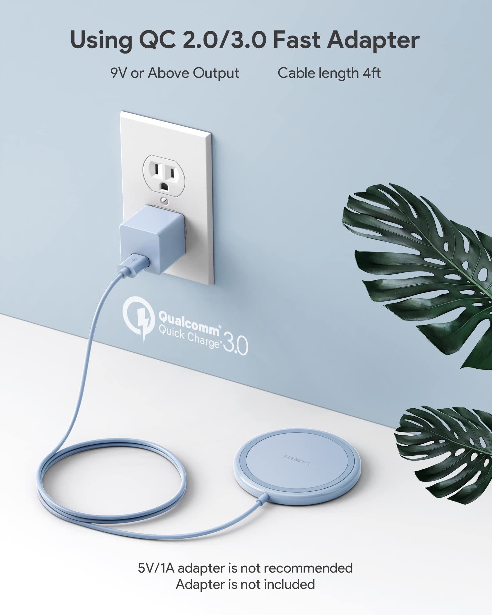 Caricabatterie wireless, 15 W Max Fast Wireless Charging Pad 2 Pack compatibile con iPhone16/16Plus/16Pro/16ProMax/iPhone15/15Pro/15Plus/14/13/12/Samsung S24/S24Ultra/S23Ultra/S22/S21, AirPods Pro 2