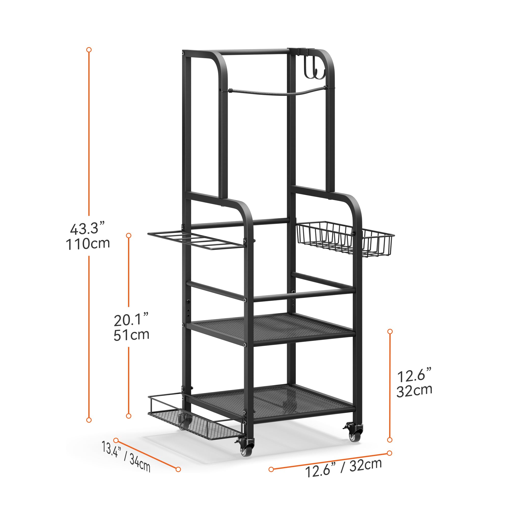 niffgaff Golf Bag Organizer Golfing Storage Stand for Garage Golfing Rack with Wheels 12.6