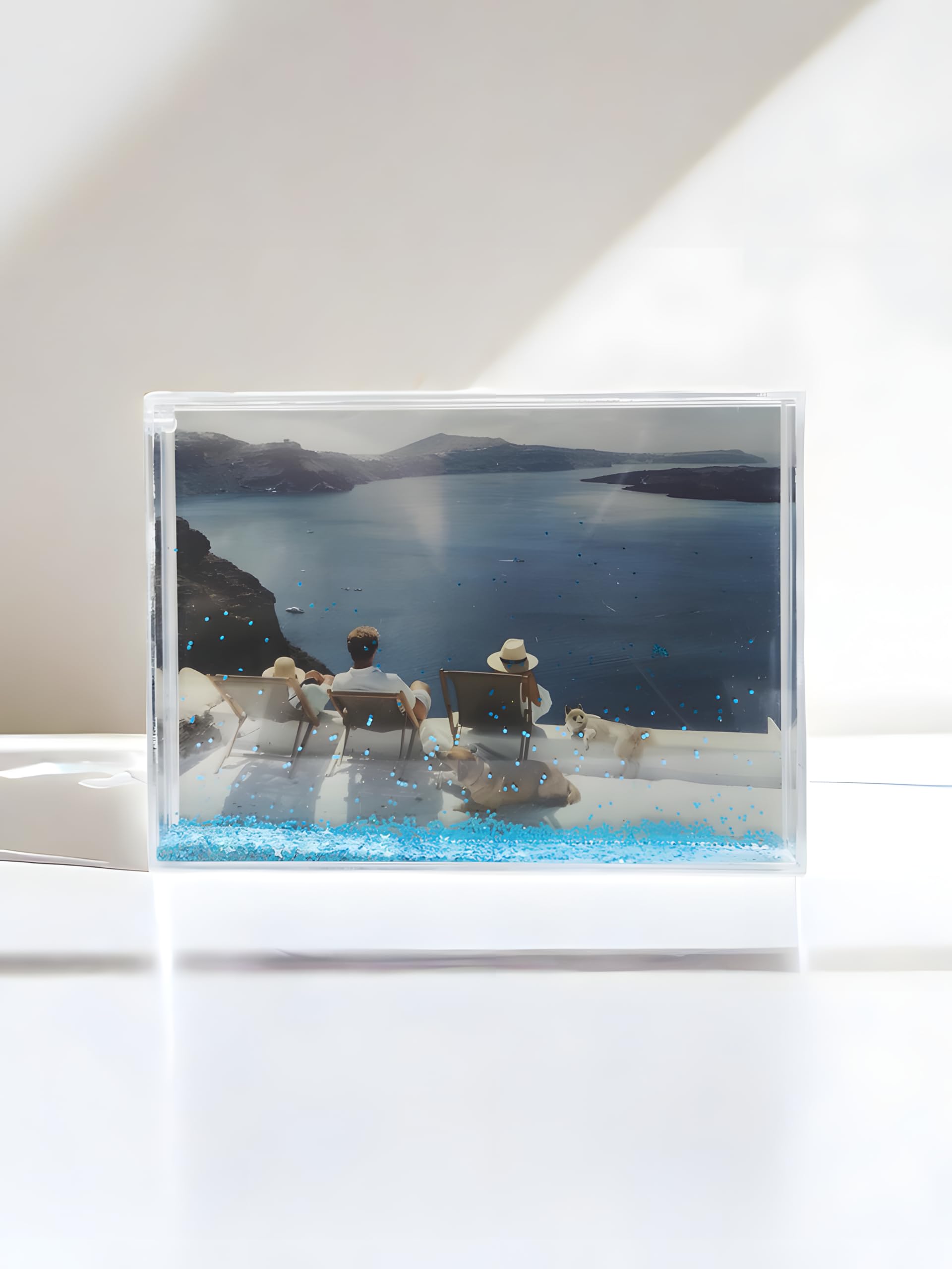 Cadre photo paillettes liquide comme cadeau femme original et romantique