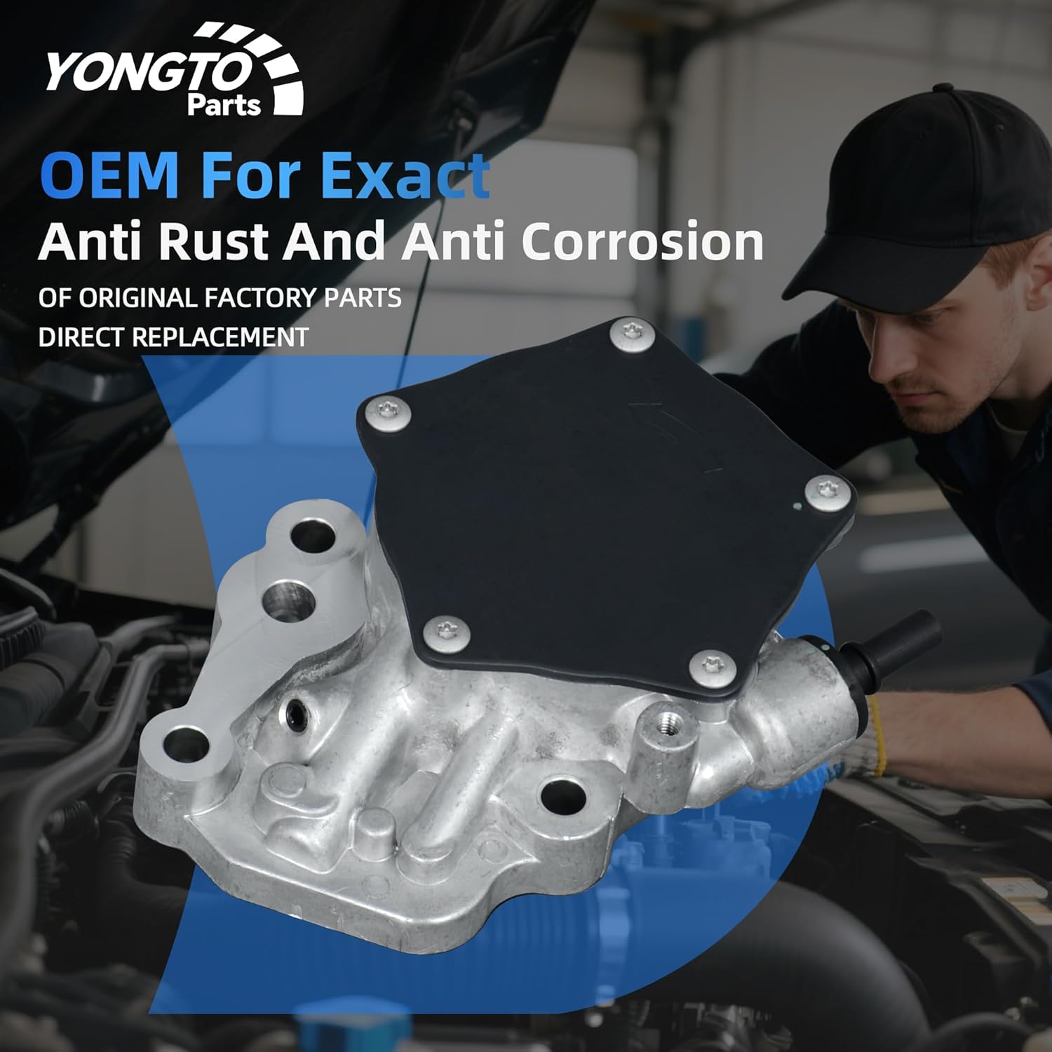 12684050 12662789 Brake Vacuum Pump Compatible with Chevrolet Malibu Cruze Spark Equinox 2016-2022, GMC Terrain 2018-2022, Buick Encore 1.4L 1.5L Replace OE 12704586 12673203 12704586