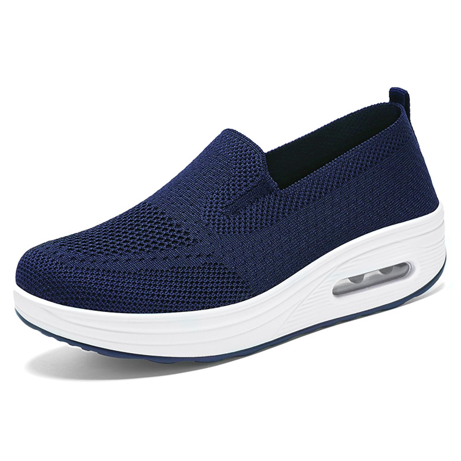 Photo 1 of Vensivy Women's Breathable Orthopedic Air Cushion Sneakers for Comfortable Casual Walking Shoes (Blue, 40)