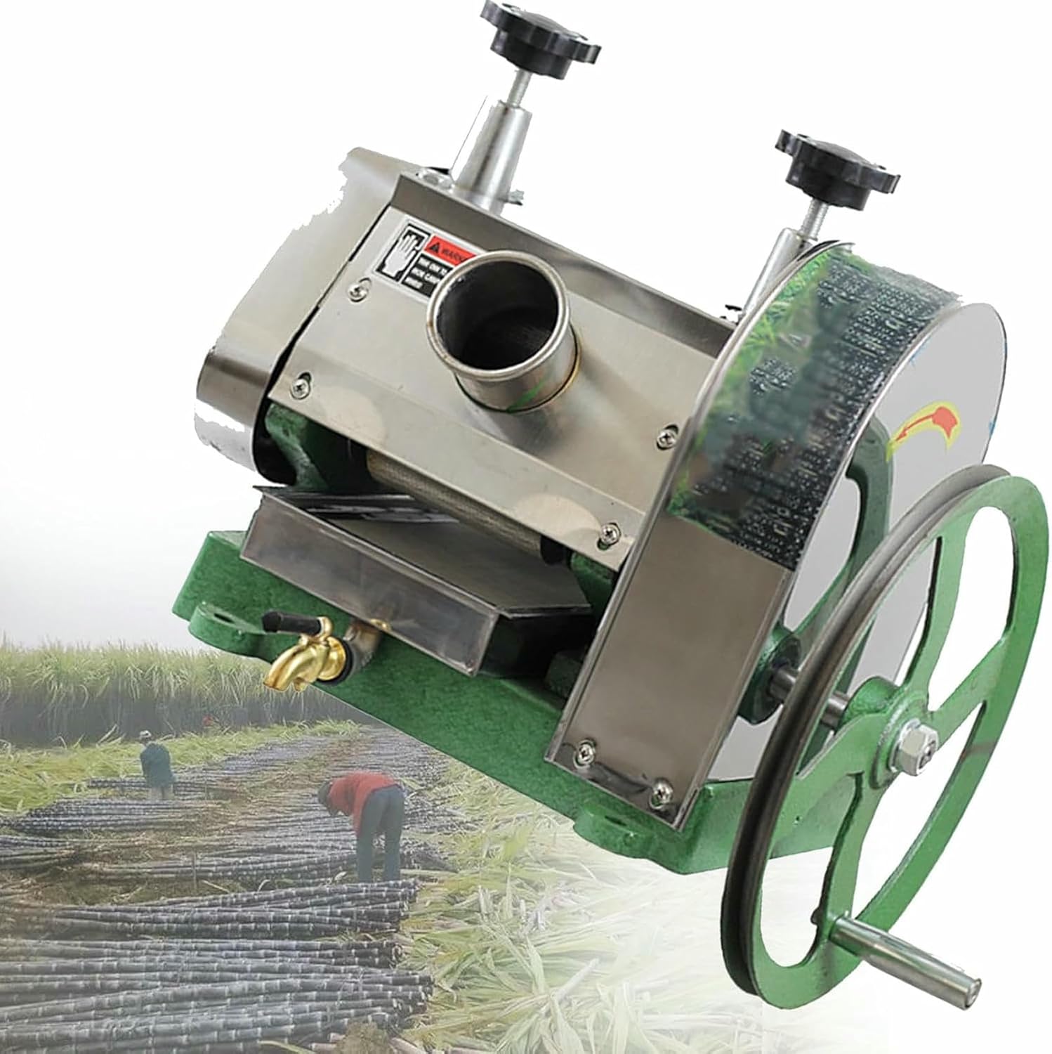 Stainless Steel Commercial Juicer Sugar Cane Ginger Press Juice Machine Manual Extractor Squeezer Mill,for Restaurant Or Home Use~/