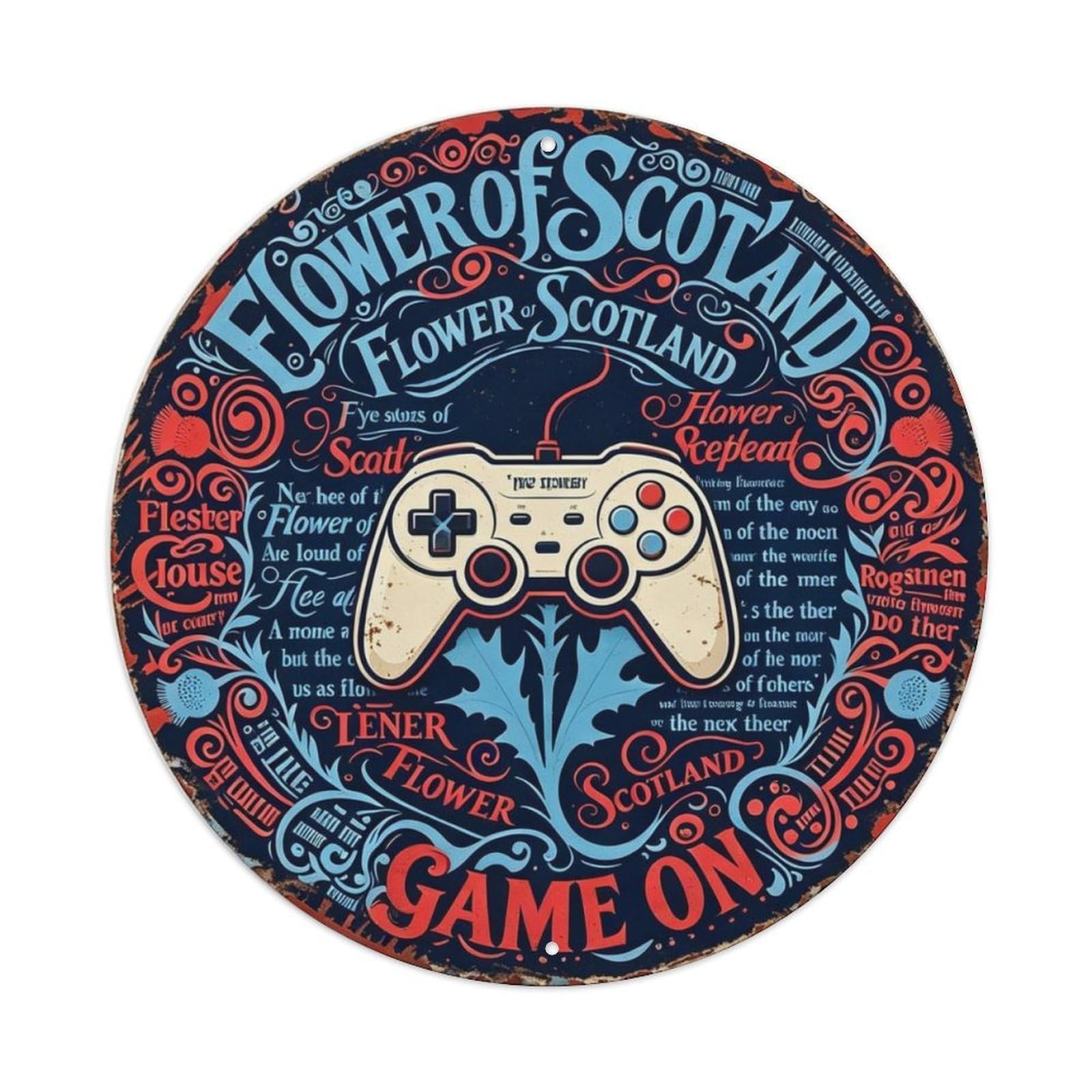 Game on Metal Tin Sign Plaque