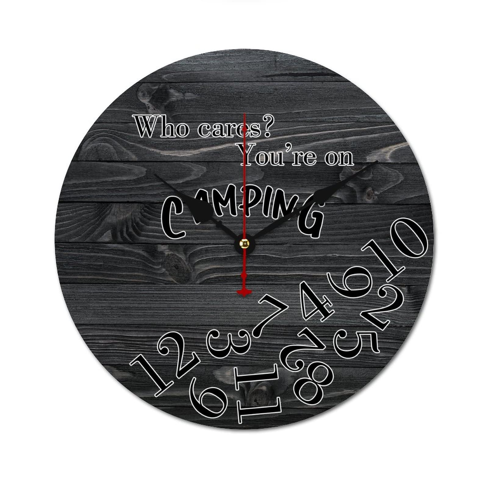 Cadeau pour les amateurs de camping horloge murale rigolote au style rétro