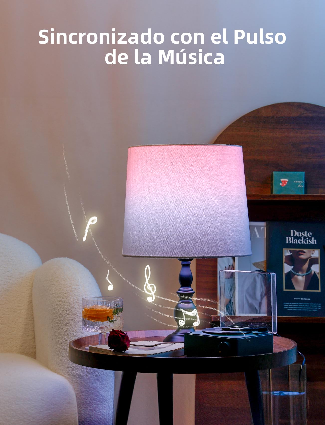 Aigostar Ampoule LED Connectée Bluetooth Mesh E27 G120, 4.9W 500lm, RVB+CCT 2700K-6500K Dimmable, Dégradé Couleur Double Couche, Compatible avec Alexa, Ra≥80