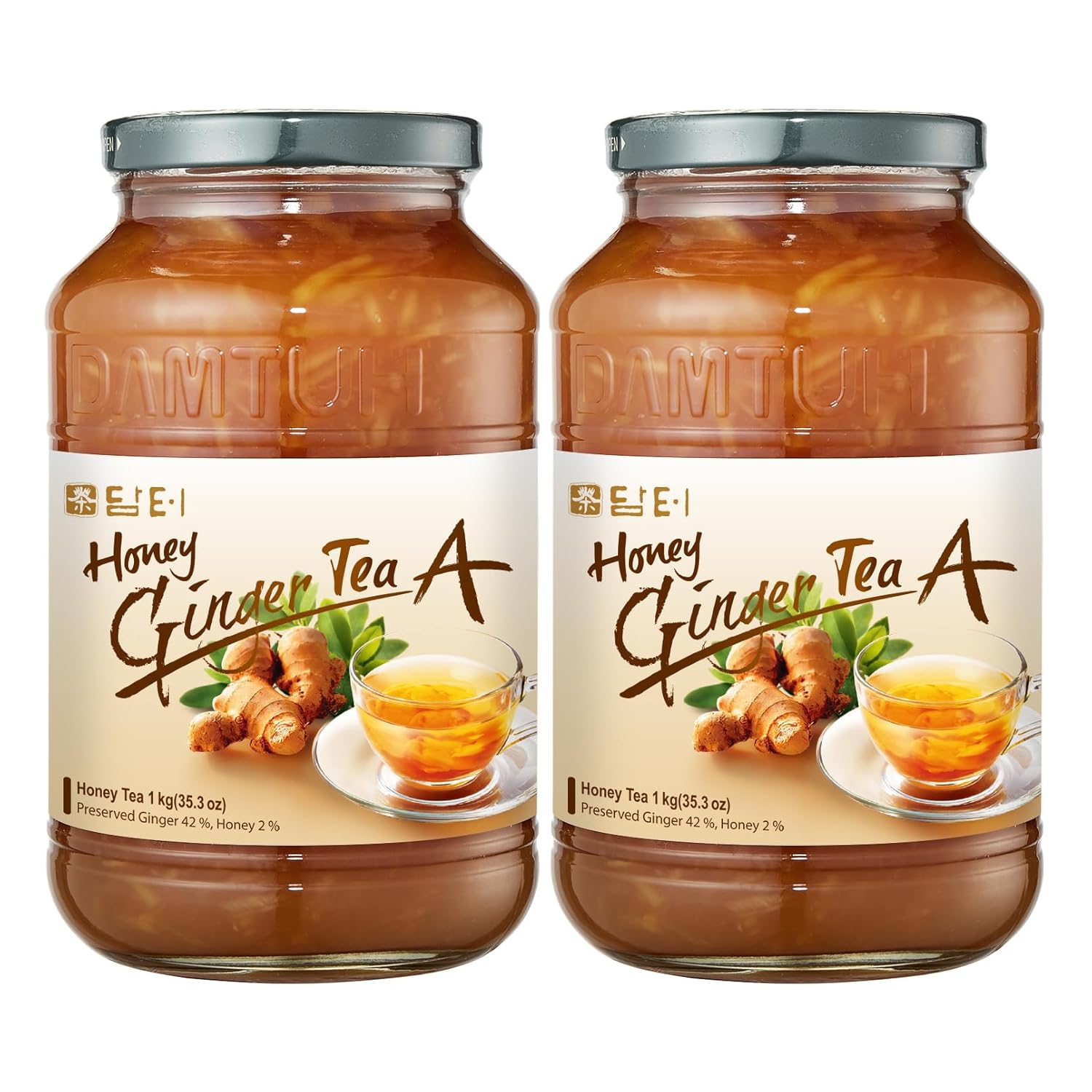 Damtuh Agave Ginger Lemon Tea – Natural Flavor, No Artificial Ingredients, Perfect for Hot or Iced Tea, Jam, or Salad Dressing – 2.2lb, 1000g (Pack of 1)