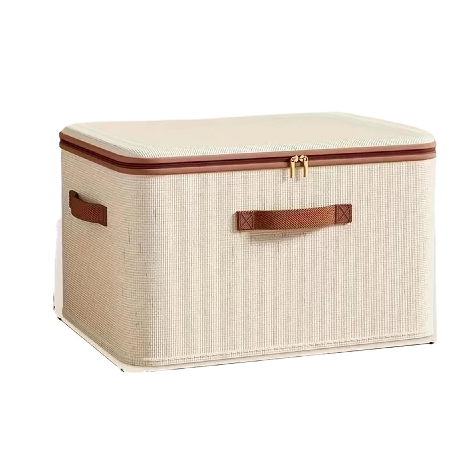 Boîte de rangement 56L robuste avec couvercle zippé