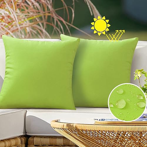 Miniatura 7 de VAKADO Sunbrella - Juego de 2 fundas de almohada impermeables para exteriores, de 18 x 18 pulgadas, para muebles de patio, decoración exterior para