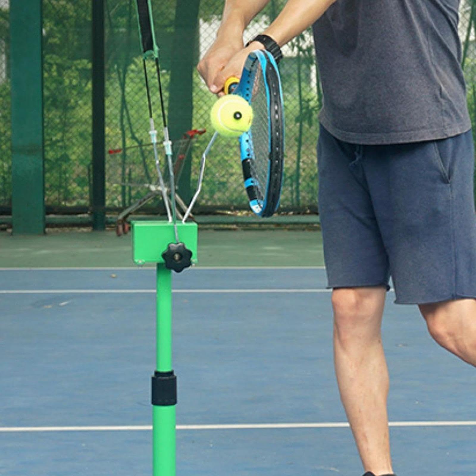 Attrezzatura Completa per l'allenamento del Tennis Allenatore di | regolabile Incoraggia sessioni di allenamento divertenti e mirate Allenatore di topspin per tennis Allenamento regolabile