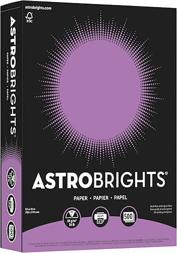Astrobrights Papel de color, 8.5" x 11", 24 lb89 GSM, Azul Blast-Off, 500 hojas (21906)