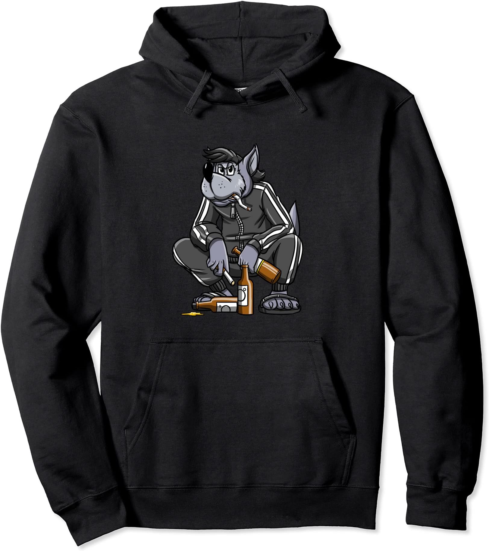Russian Gopnik Russian Squat Nu Pogodi Wolf Russian Pullover Hoodie
