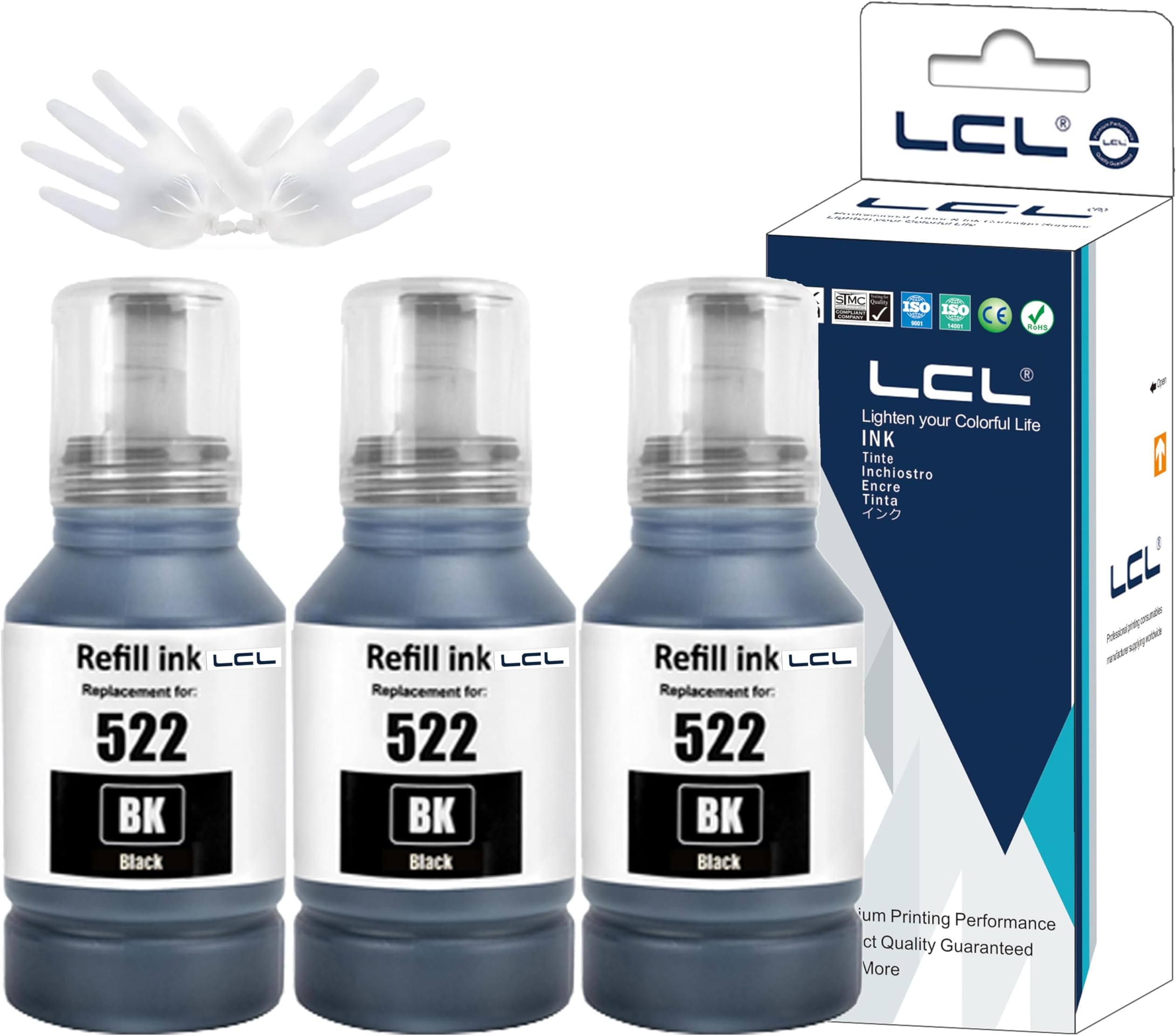 EPSON 522 EcoTank Ink Ultrahigh Capacity Bottle Black (T522120S) Works with