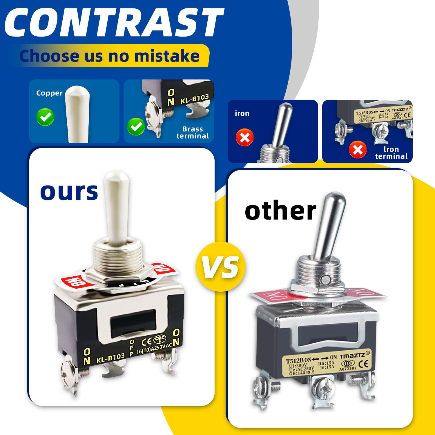 Snapklik.com : 10Pack Black 3 Position 3 Pin ON-Off-ON Metal Toggle ...