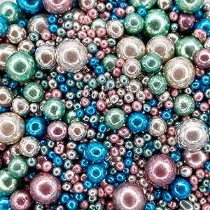 A Pinch Of - Pearls Mix - High Shine Multicoloured Cake Topper Sprinkles - 30g Edible Shimmer Ball Cupcake Decorations - Weddings, Christenings & Parties