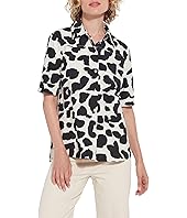 Josie Short Sleeve Button Down Print