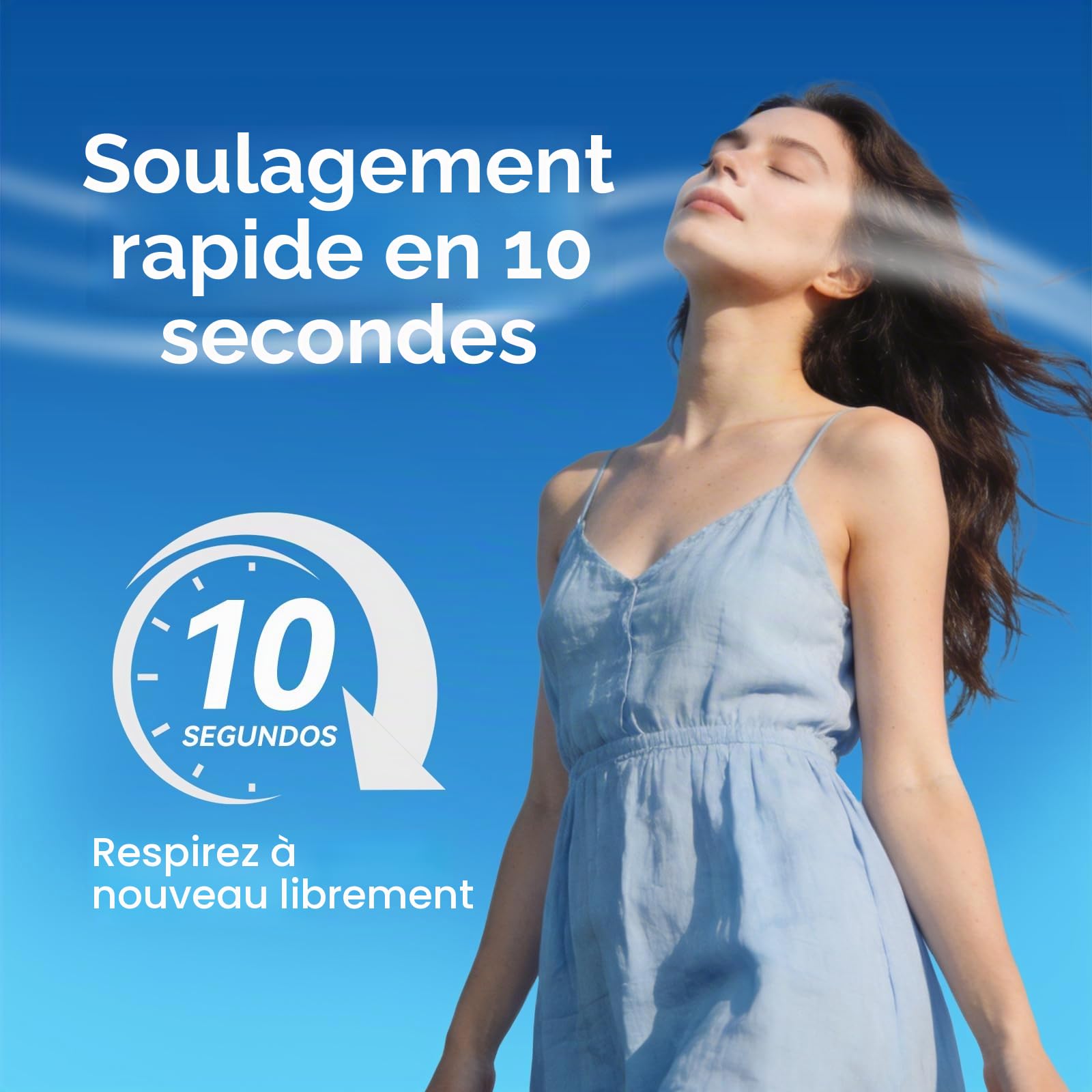 Nascool Système d'irrigation nasale, douche nasale, rinçage nasal pour adultes, pot de rinçage électrique nasaux avec 50 sachets de sel nasal, bleu