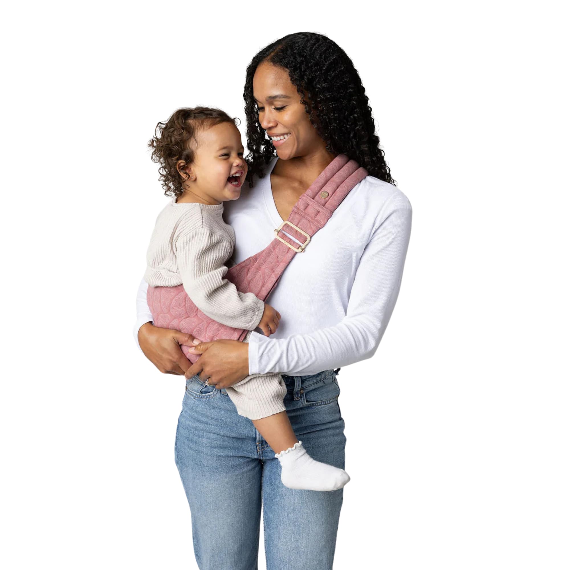 Mabē Monarch Toddler Sling Carrier – Ergonomic Hip Carry Support for Toddlers – Adjustable and Breathable Sling for Easy Up/Down & Comfortable Holding
