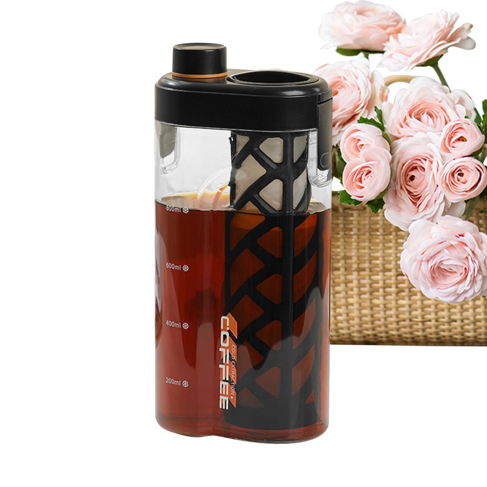 Bouteille de thé portable Cold Brew Coffee Maker Mattista de café froid anti-fuite filtre fin en maille 350 ml