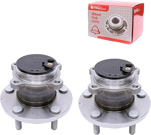 FKG 512347 Conjunto de cubo de cojinete de rueda trasera para Mazda 3 2004-2013, Mazda 5 2006-2013, 5 lengüetas, juego de 2