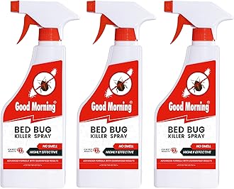 Good Morning Bed Bug Killer Spray 400ml | Bed Bug Control for Home & Commercial Use | Pack of 3