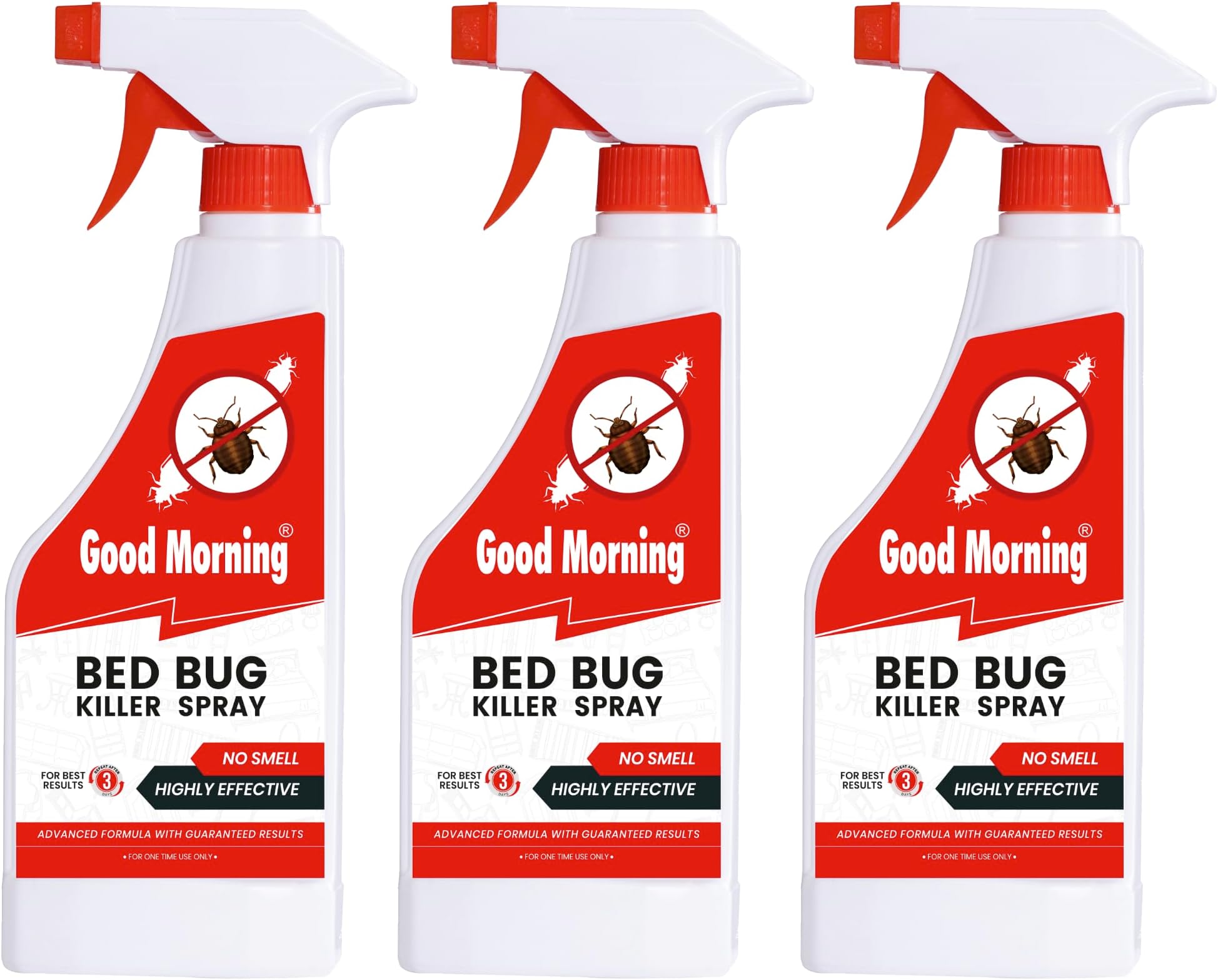 Good Morning Bed Bug Killer Spray 400ml | Bed Bug Control for Home & Commercial Use | Pack of 3