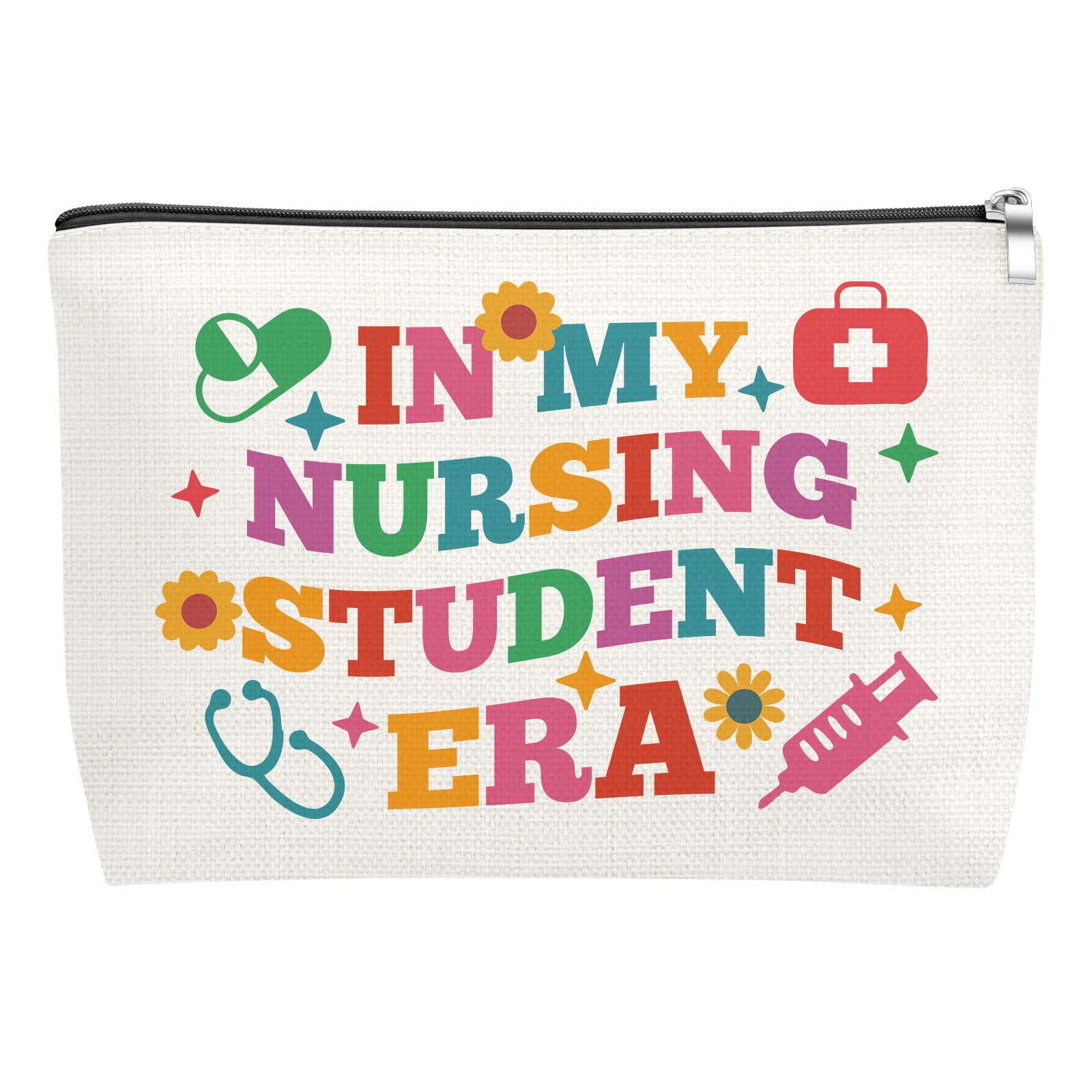 Nurse Gifts for Nursing Student Makeup Bag Nurse's Day Appreciation Gift for Nursing Student Nurses Week Gifts Travel Toiletry Bag Nurse Graduation Gift for Her Women Zipper Cosmetic Pouch