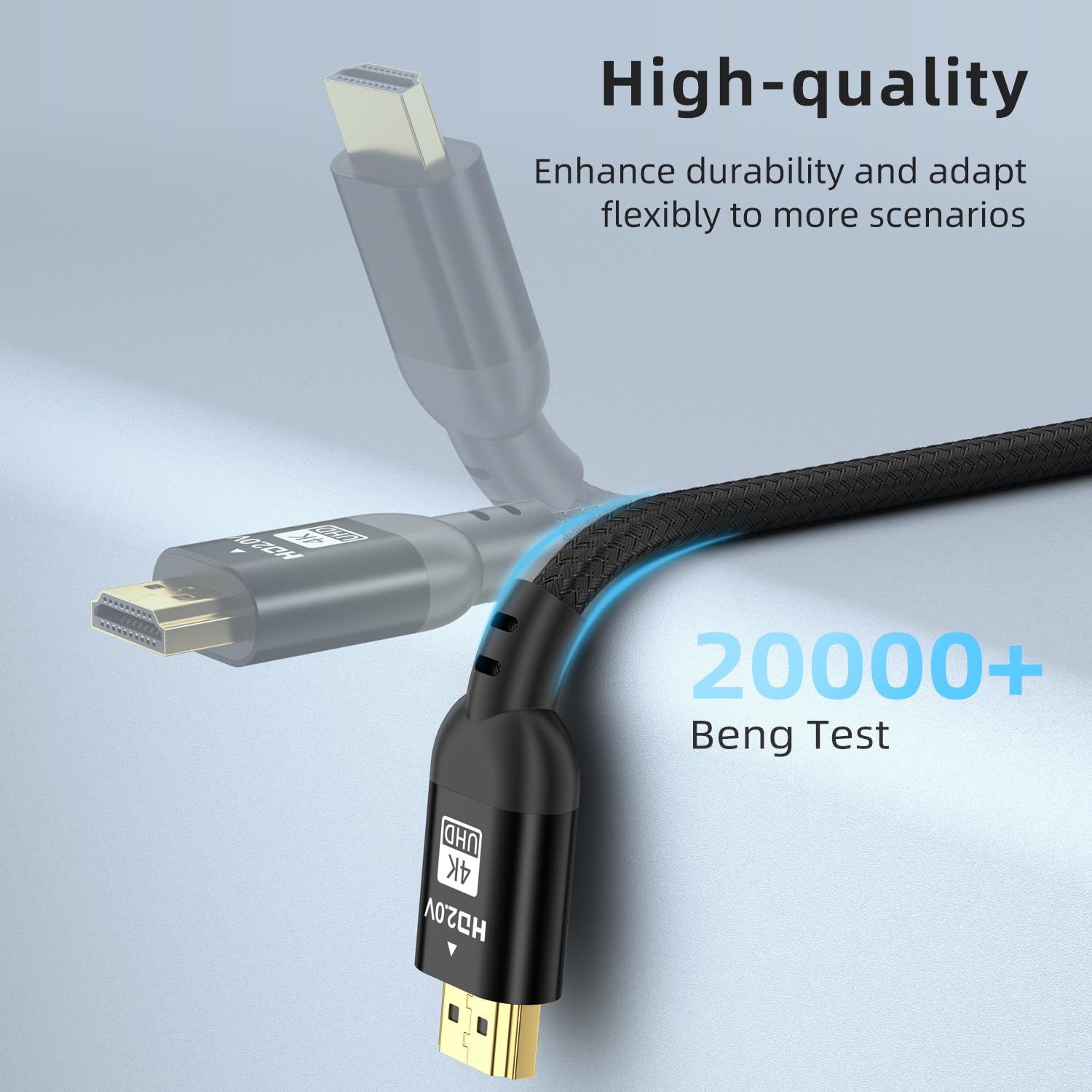 Diyanisly Câble HDMI 4K 15M, Câble HDMI 2.1 Haute Vitesse, Tressé, Prend en Charge 4K@60Hz 2K@120Hz, HDR HD TV Moniteur Ordinateur Portable Xbox PS4 PS5,etc.HD