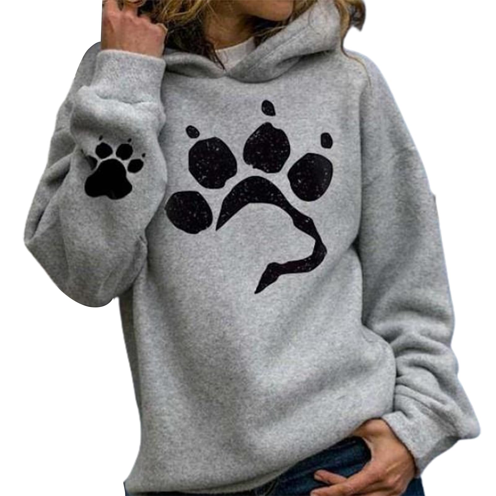 Temu｜Sudadera Con Capucha De Canguro Con Estampado De Anmales