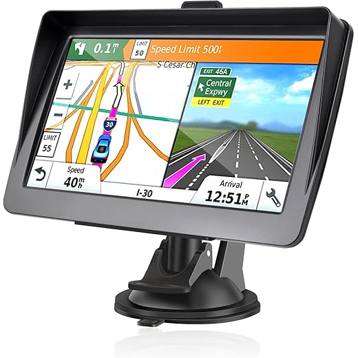 7 Inch Car GPS Navigation 2025 – Europe Maps, Free Updates, Speed & Poi Alert, Voice Guidance for Motorhome/Truck