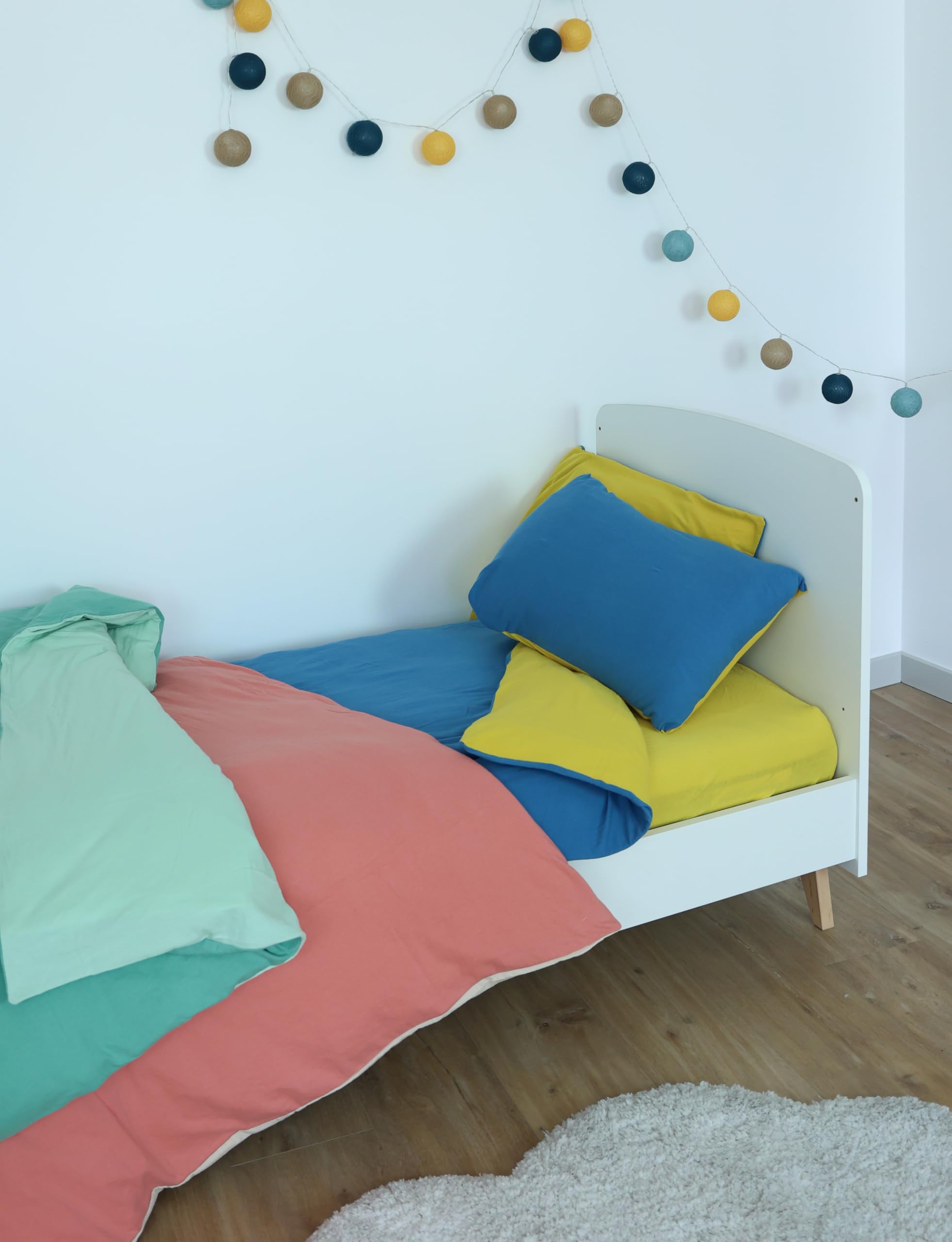 Copripiumino Bambino 80x120cm - Doppia Garza Di Cotone, Bianco, Per Culla E Lettino, Morbido E Traspirante - Foto 3