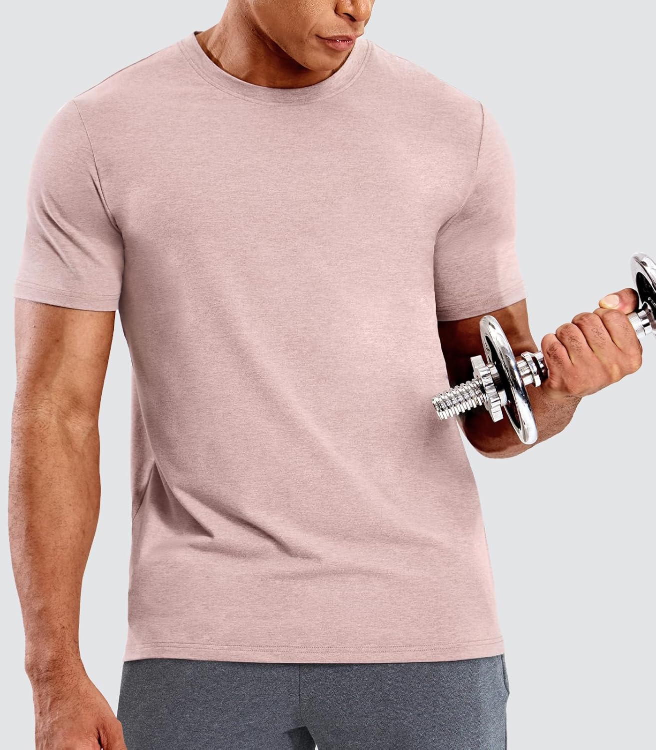 MIER Men's T Shirts Short Sleeve Dry Fit Soft Athletic Tshirt Moisture Wicking Active Casual Running Tee Tops, Crew Neck - Image 2