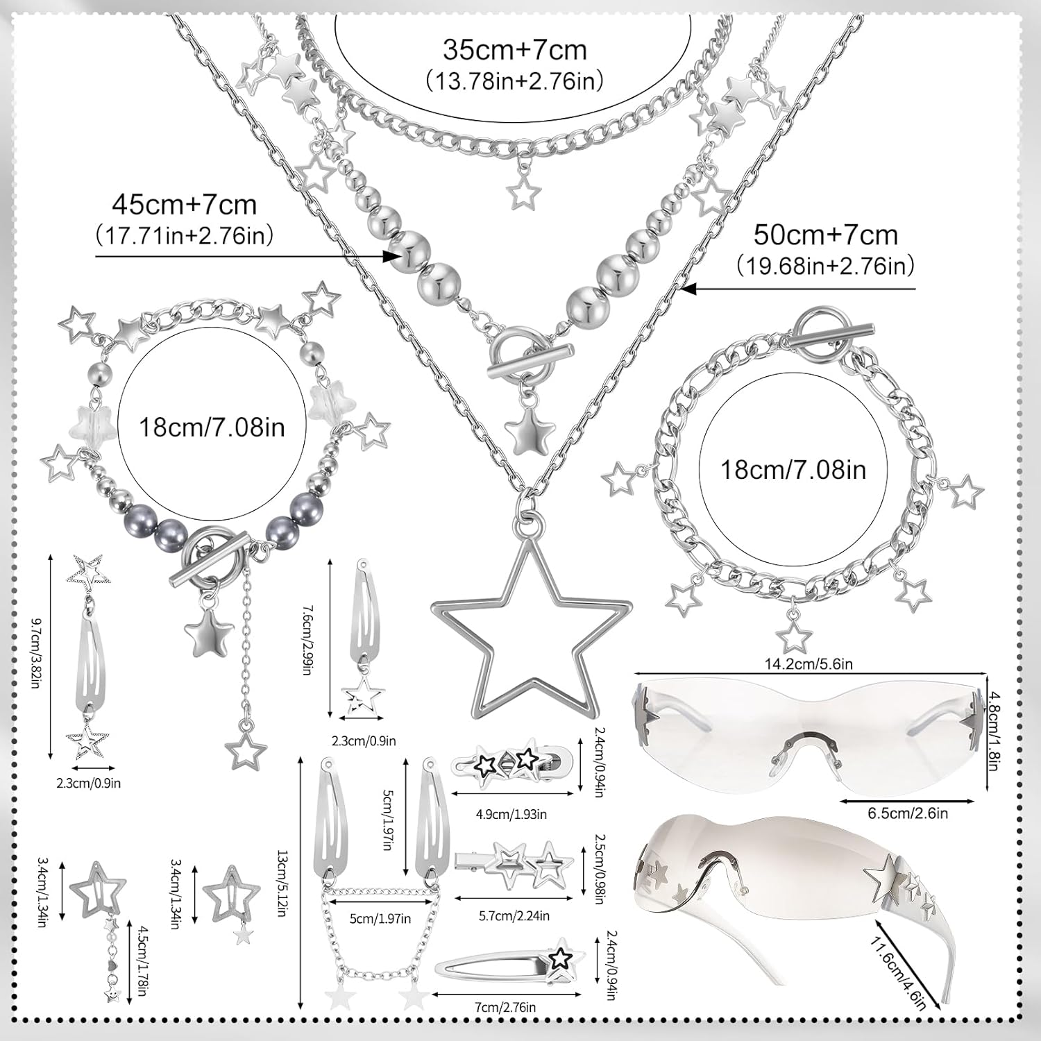 Women's Y2k Purse Shoulder Bag Vintage Buckle Handbag Goth Punk Hobo Bags Y2k Accessories Set Vintage Jewelry Set for Women - Image 5