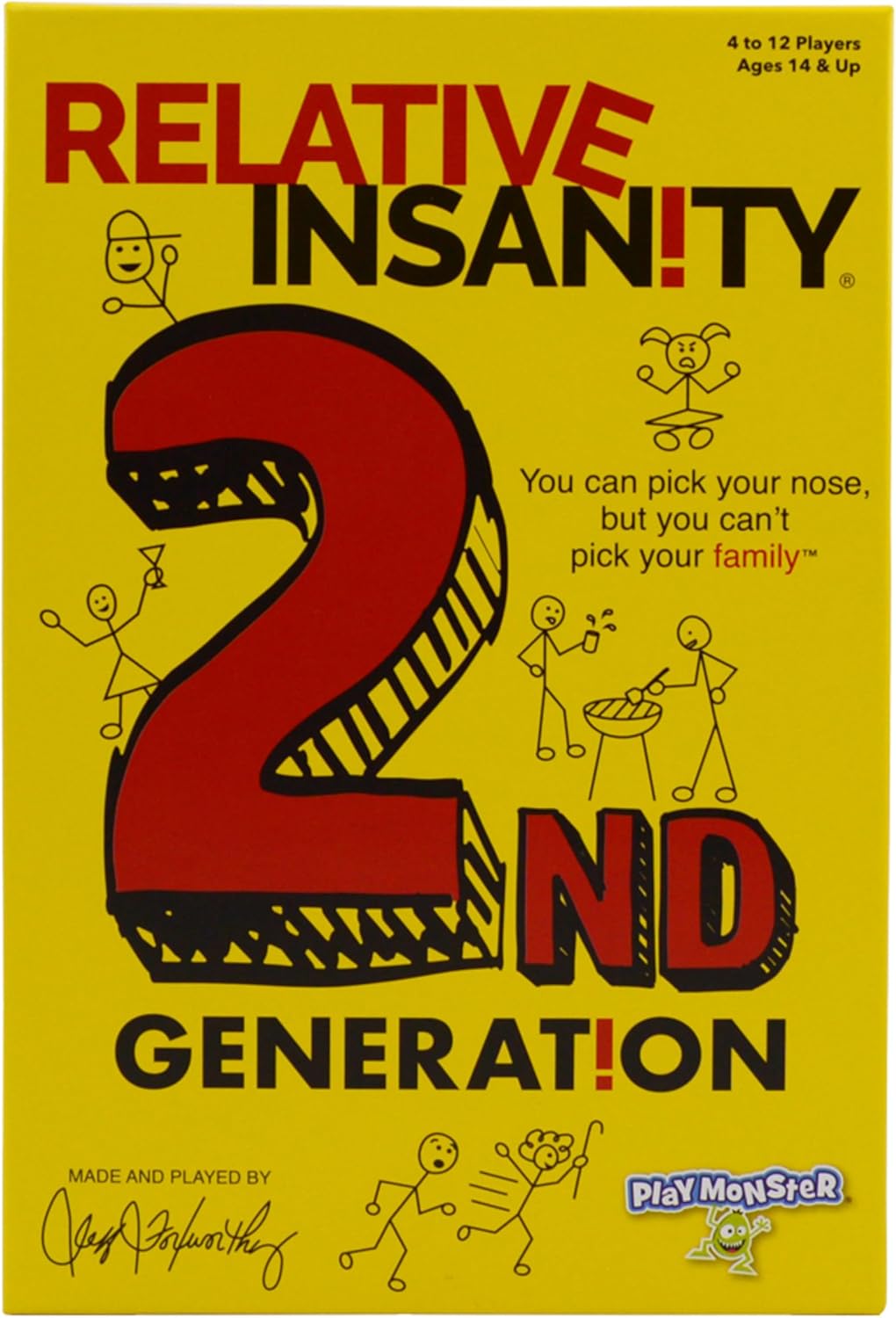 Relative Insanity, Card Games - Family Games Night, Kids Games, Laugh Till You Drop Card Games for Adults, Travel Games, Fun, Kid Games, Designed by Comedian Jeff Foxworthy, Multi-Player, Ages 14+
