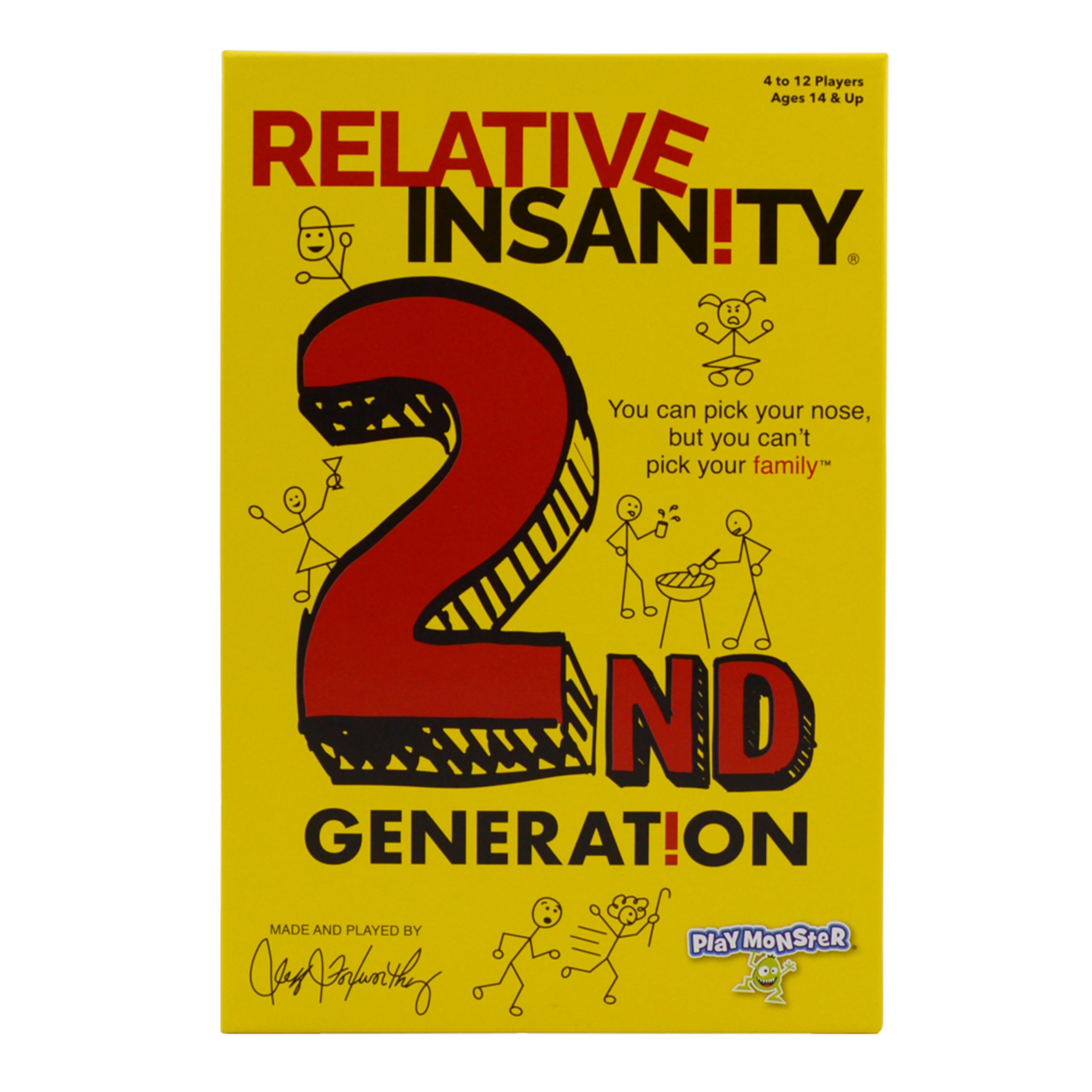 PlayMonster Relative Insanity 2nd Generation - Funny Card Game About Crazy Family - for Ages 14+