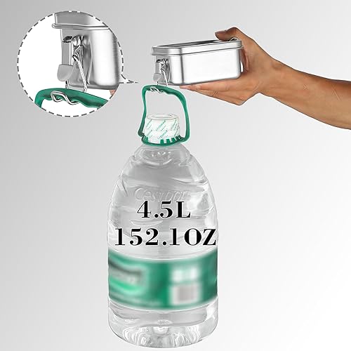 Miniatura 4 de Juego de recipientes pequeños de acero inoxidable para almacenamiento de alimentos, caja Bento de metal pequeña con tapa de vidrio reutilizable,