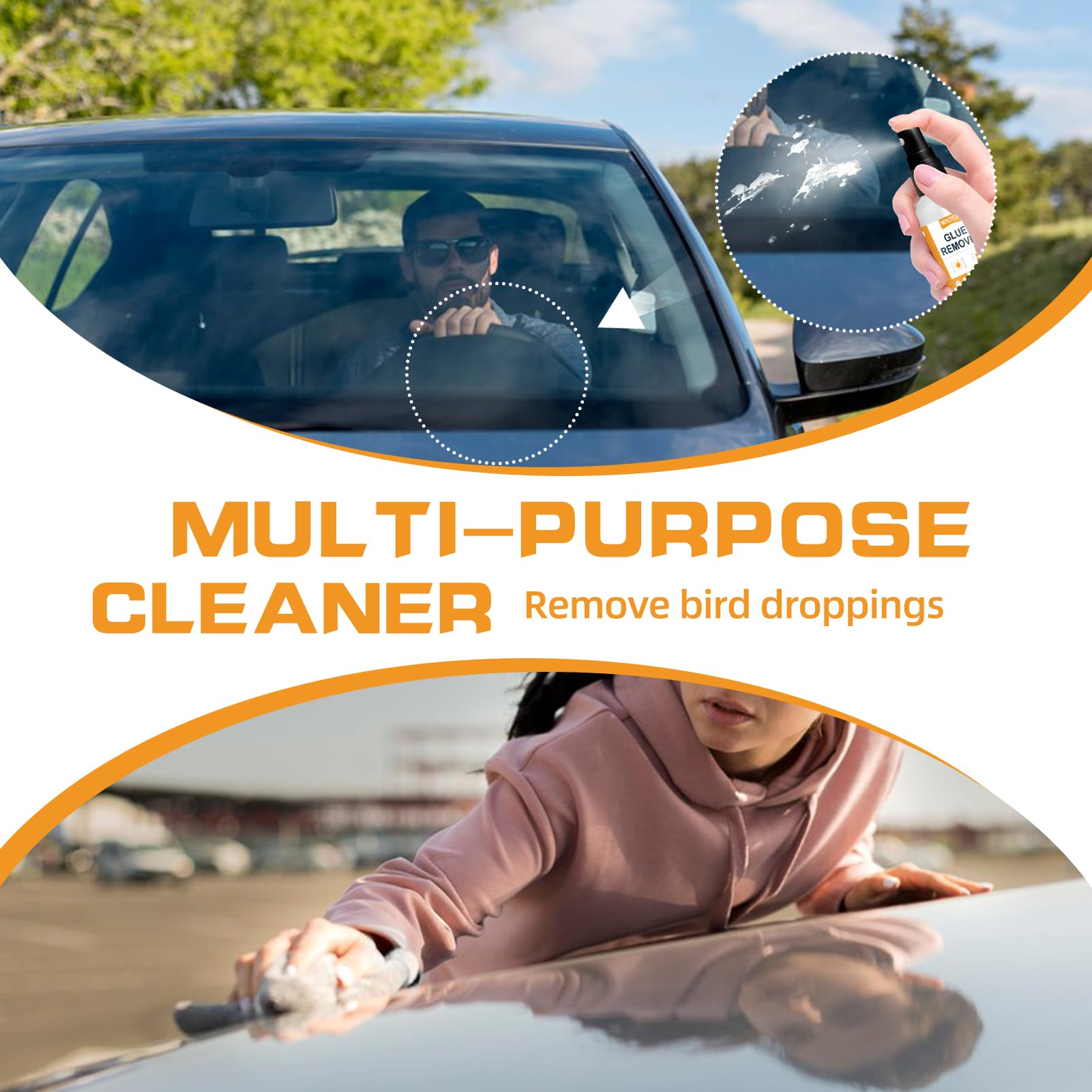 Kit Rimuovi Colla E Etichette - Solvente 50ml X2 Con Raschietto Per Auto E Superfici