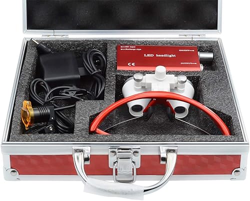 Miniatura 12 de Global 3.5X lupas de vidrio óptico+3W clip en tipo lámpara de cabeza+caja de aluminio (negro)