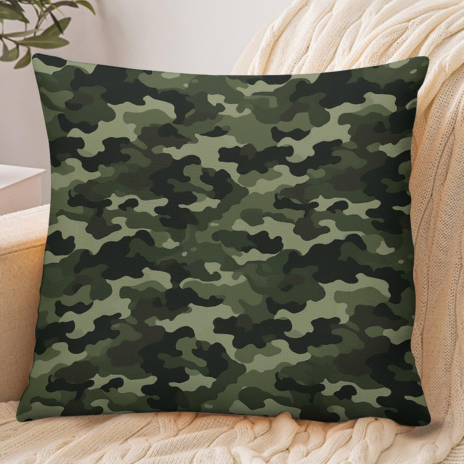 Fekiloot Style Green Military Camo Pillowcase Pillow Sham Pillow Case