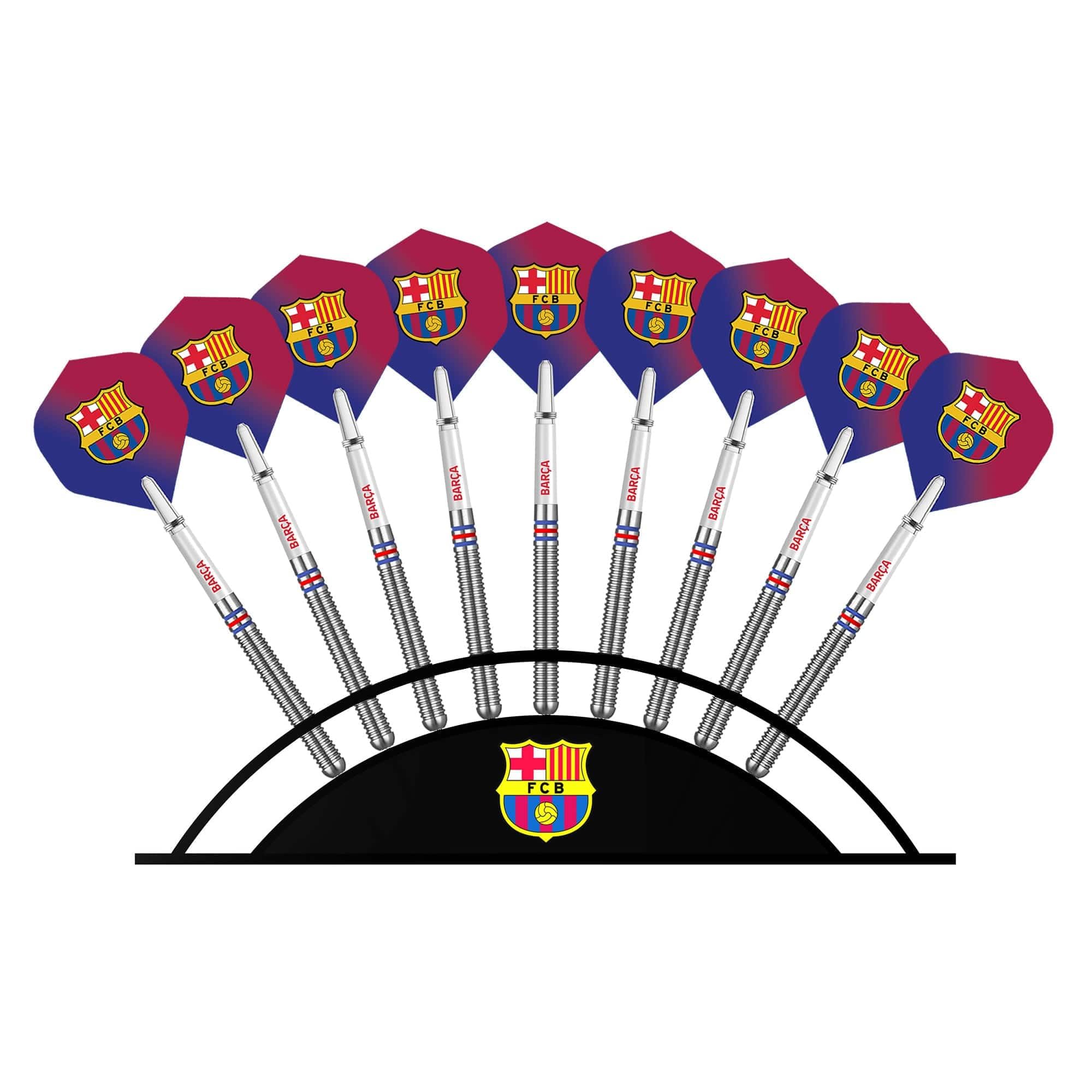Tapis de fléchettes sous licence officielle FC Barcelone Oche rétro avec blason rayé
