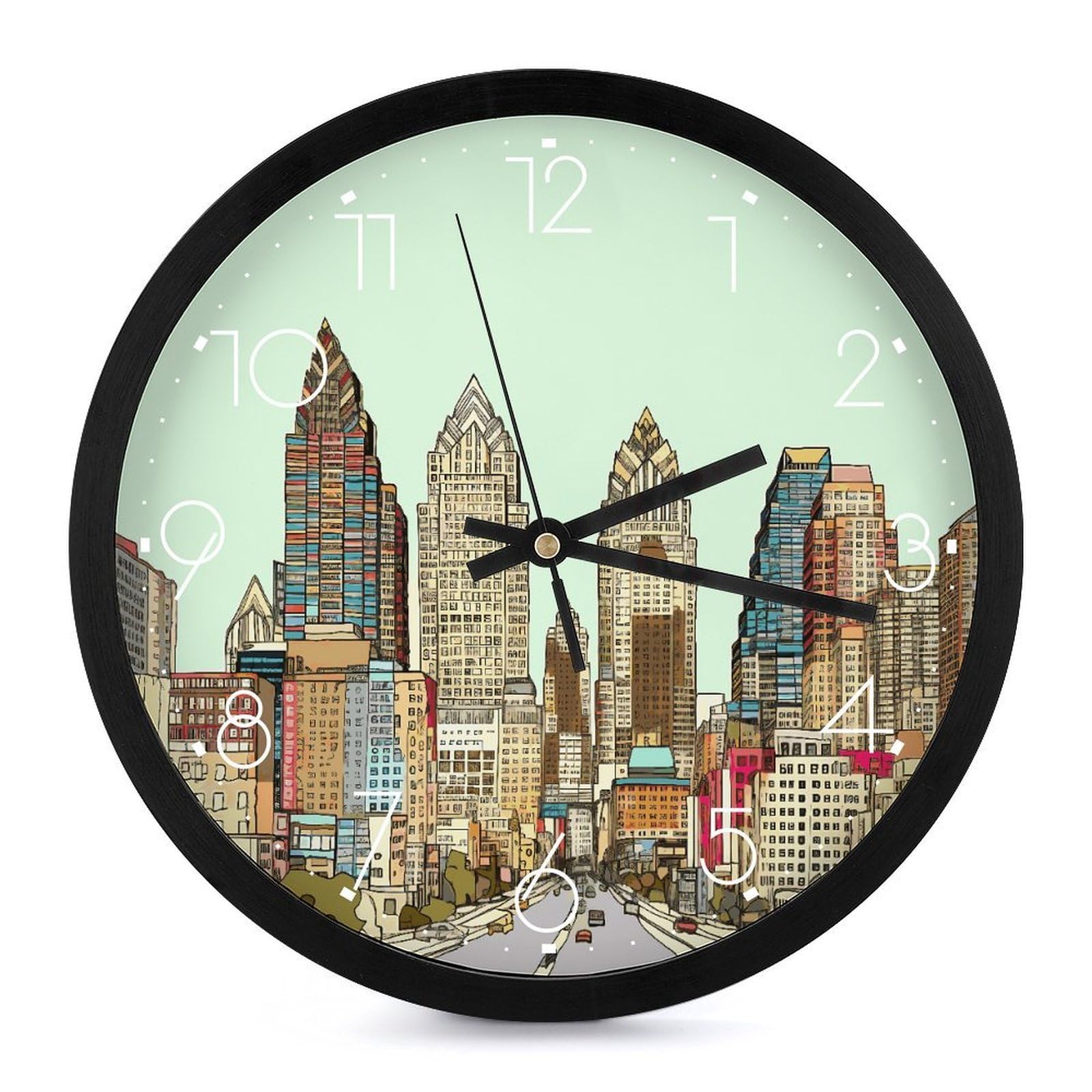 Horloge murale numérique décorative ronde 25,4 cm à piles