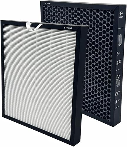 Repuesto de filtro Vital 100S, 3 en 1 H13 True HEPA, filtro de carbón activado de alta eficiencia, compatible con filtro de purificador de aire