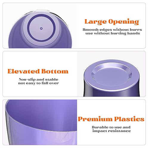 Miniatura 4 de Paquete de 2 mini cubos de basura  Bote de basura pequeño de 0.4 galones para encimera de escritorio  Pequeña cesta de basura perfecta para el