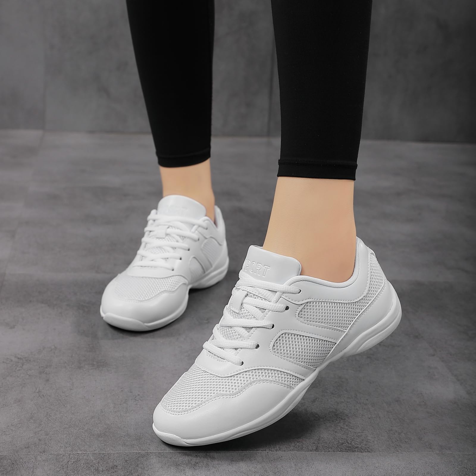 Zapatos de Animadora para Niñas Juventud Mujeres Entrenamiento Atlético Tenis Caminar Competencia Transpirable Tumbling Baile