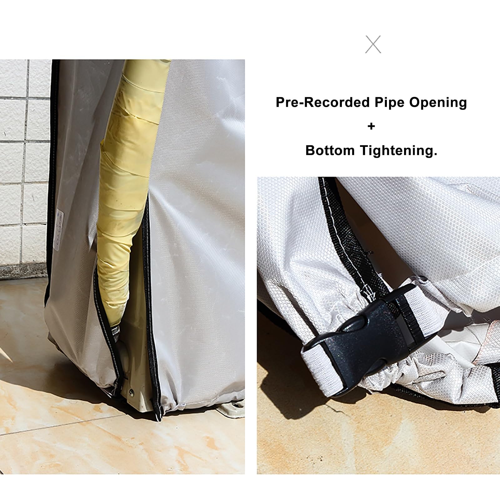 Cubierta de aire acondicionado para exteriores, aislamiento de doble capa resistente, reducción de ruido para aire acondicionado central y bomba de calor, protección para todas las estaciones, color